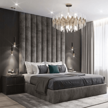 2025 Bristol Wall Panel Bed with Optional Ottoman Storage - ABBEDS B12