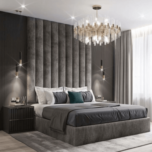 2025 Bristol Wall Panel Bed with Optional Ottoman Storage - ABBEDS B12