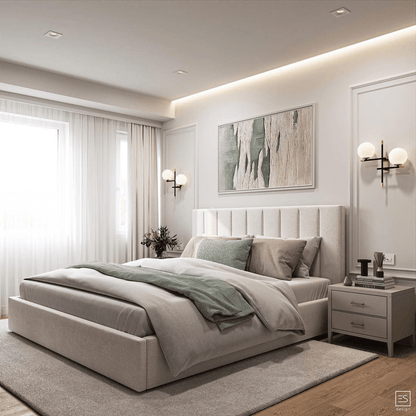 2025 Cascade Lining Bed with Optional Ottoman Storage - ABBEDS B75