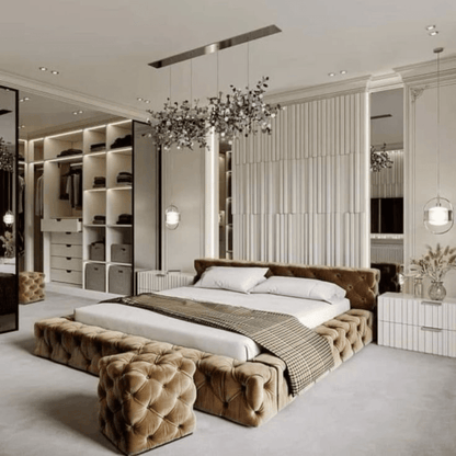 2025 Luxe Designer Low Base Bed - ABBEDS B17