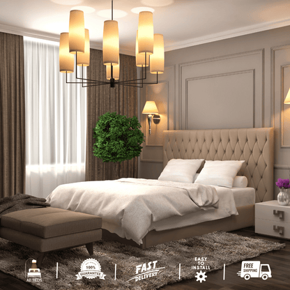 2025 Mont Blanc Designer Bed with Long Headboard - ABBEDS B70