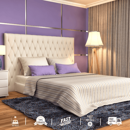 2025 Mont Blanc Designer Bed with Long Headboard - ABBEDS B70