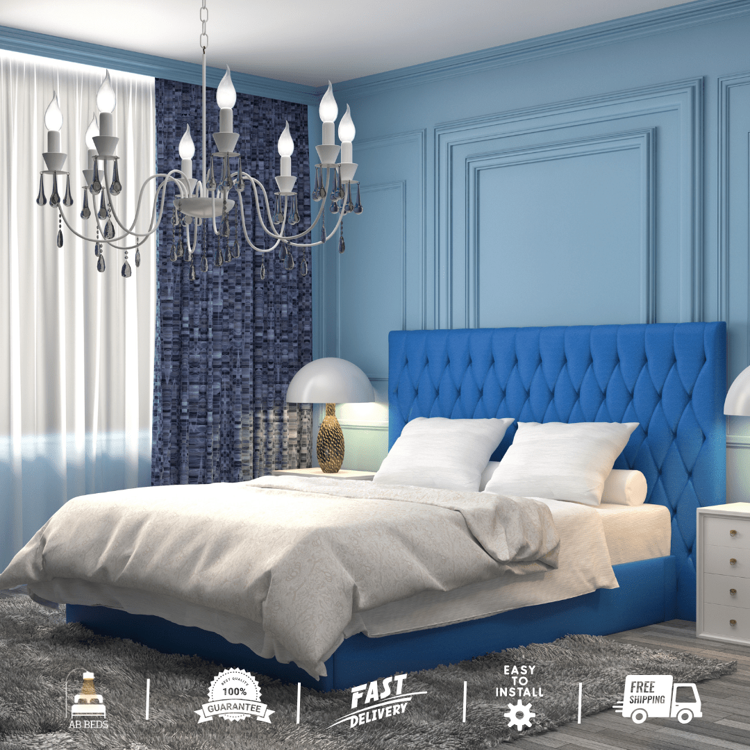 2025 Mont Blanc Designer Bed with Long Headboard - ABBEDS B70