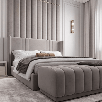 2025 Palermo Designer Bed with Optional Ottoman Storage - ABBEDS B13