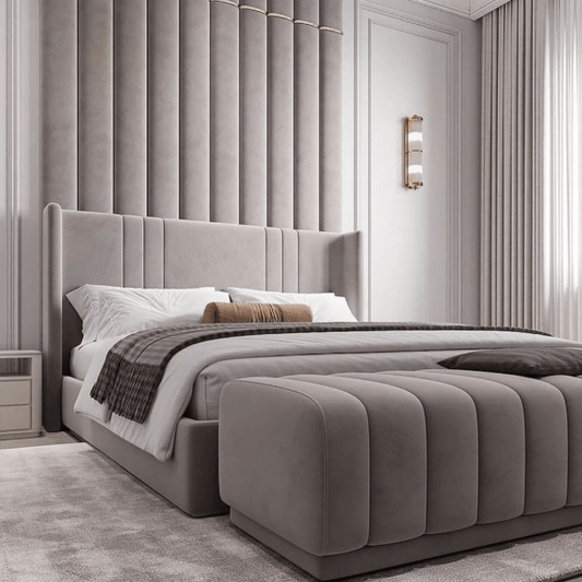 2025 Palermo Designer Bed with Optional Ottoman Storage - ABBEDS B13