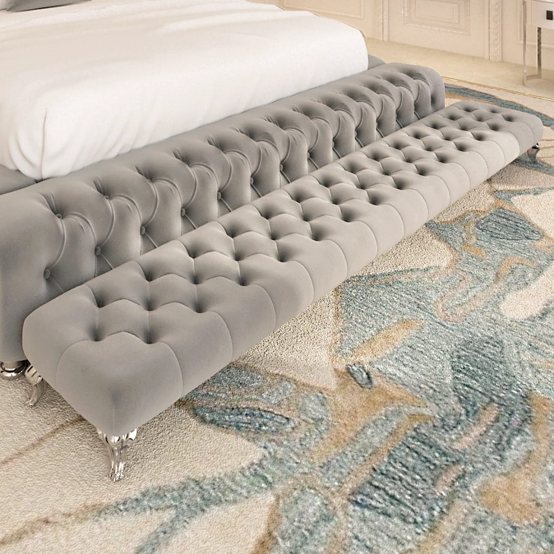 2025 Spanish Upholstery Soft Footstool - ABBEDS F1