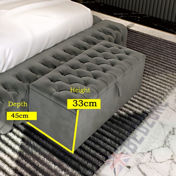 2025 Spanish Upholstery Style Ottoman Blanket Box - ABBEDS OB6