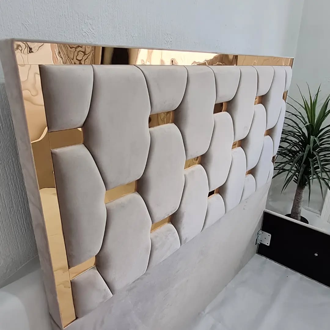 2025 Spica Gold Border Designer Bed - ABBEDS B115