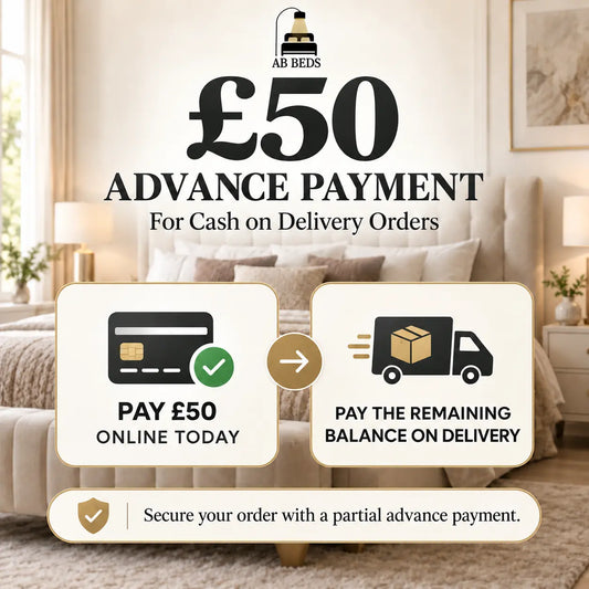 £50 Advance Payment for Cash on Delivery (COD) Order
