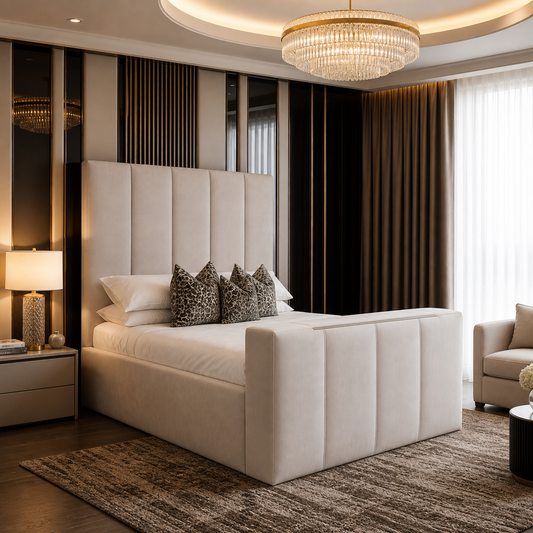 Parma Multi-Size Media TV Bed | Smart Lift | Optional Ottoman #BT6