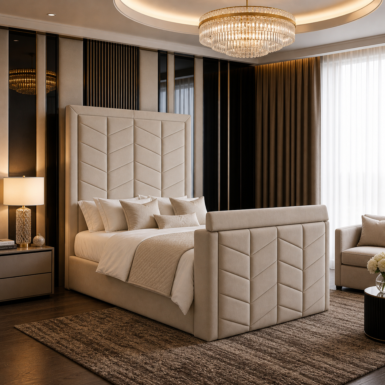 Aura Elite TV Bed | Smart Lift | Optional Ottoman #BT4