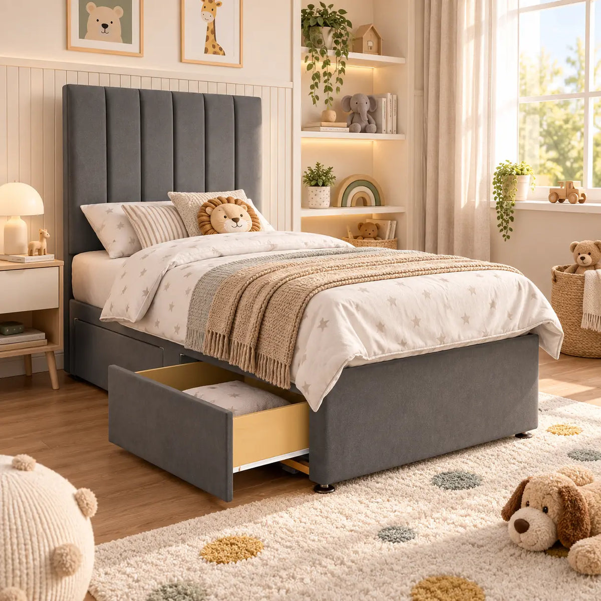 CosyCloud Kids Bed with Storage