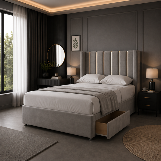 Infinity Simple | Contemporary Divan Bed with Storage (UK) | ABBEDS #B152