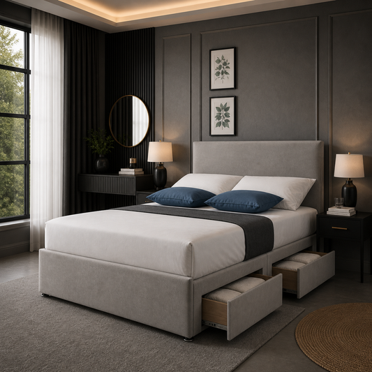 Vortex Elite | Sleigh Storage Bed Frame (UK) | ABBEDS #B151