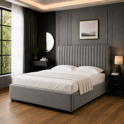 Windsor Curve | Upholstered Ottoman Storage Bed (UK) | ABBEDS #B117