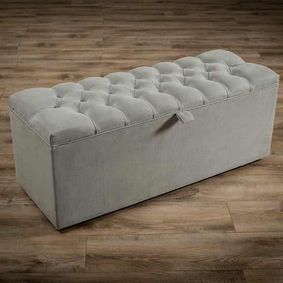 Chesterfield Upholstered Ottoman Storage Bench Box - ABBEDS OB2