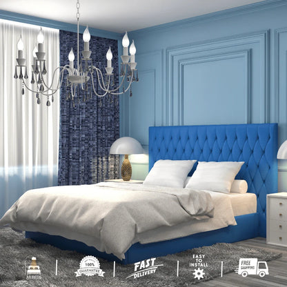 Mont Blanc Designer Bed with Long Headboard - ABBEDS #B70