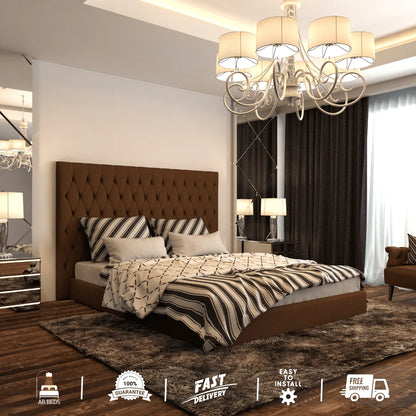 Mont Blanc Designer Bed with Long Headboard - ABBEDS #B70