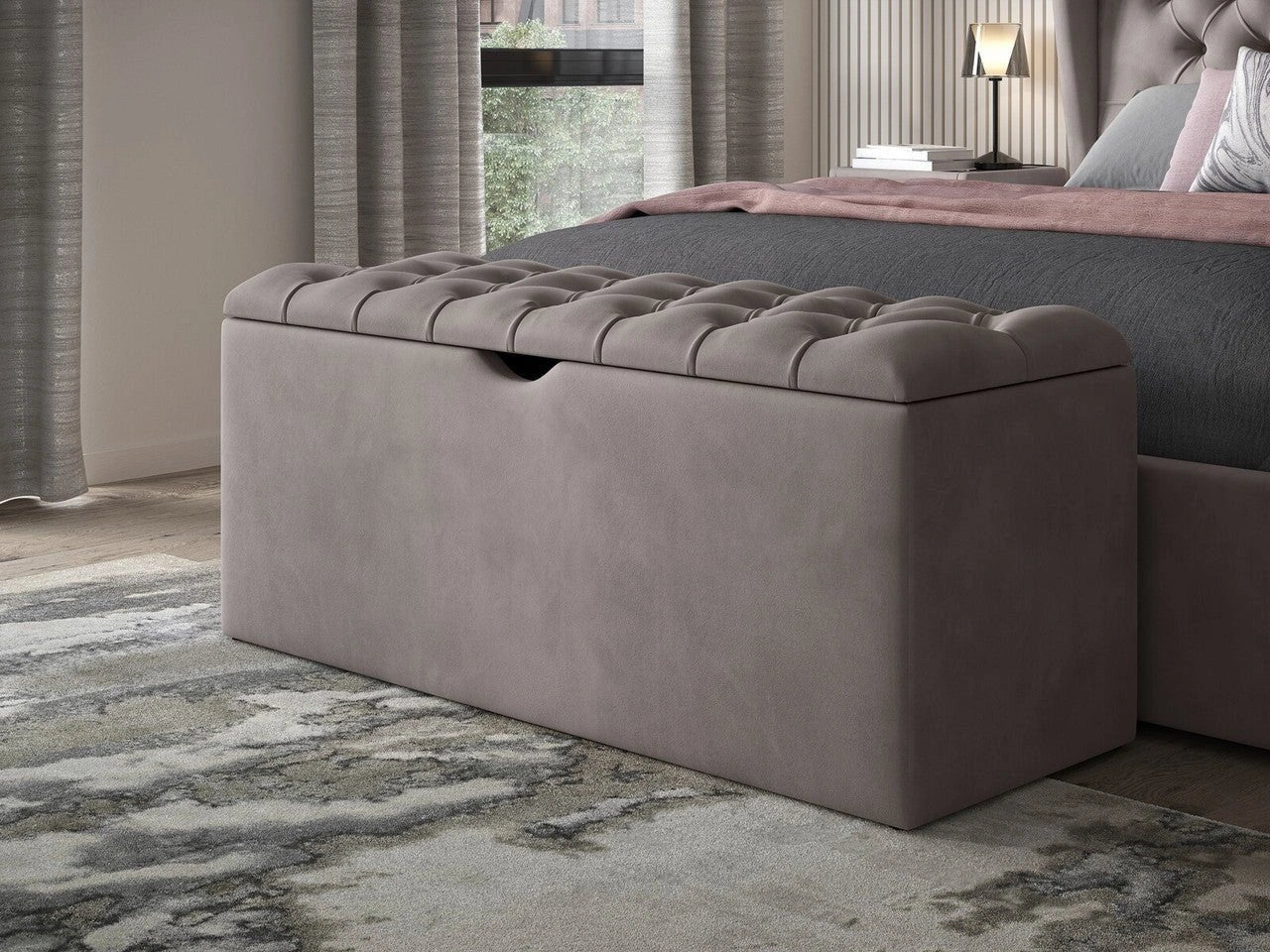 Luxe Ottoman Storage Box - ABBEDS OB1