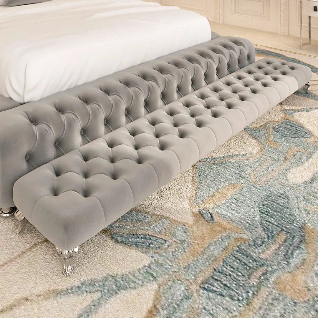 2026 Spanish Upholstery Soft Footstool - ABBEDS F1