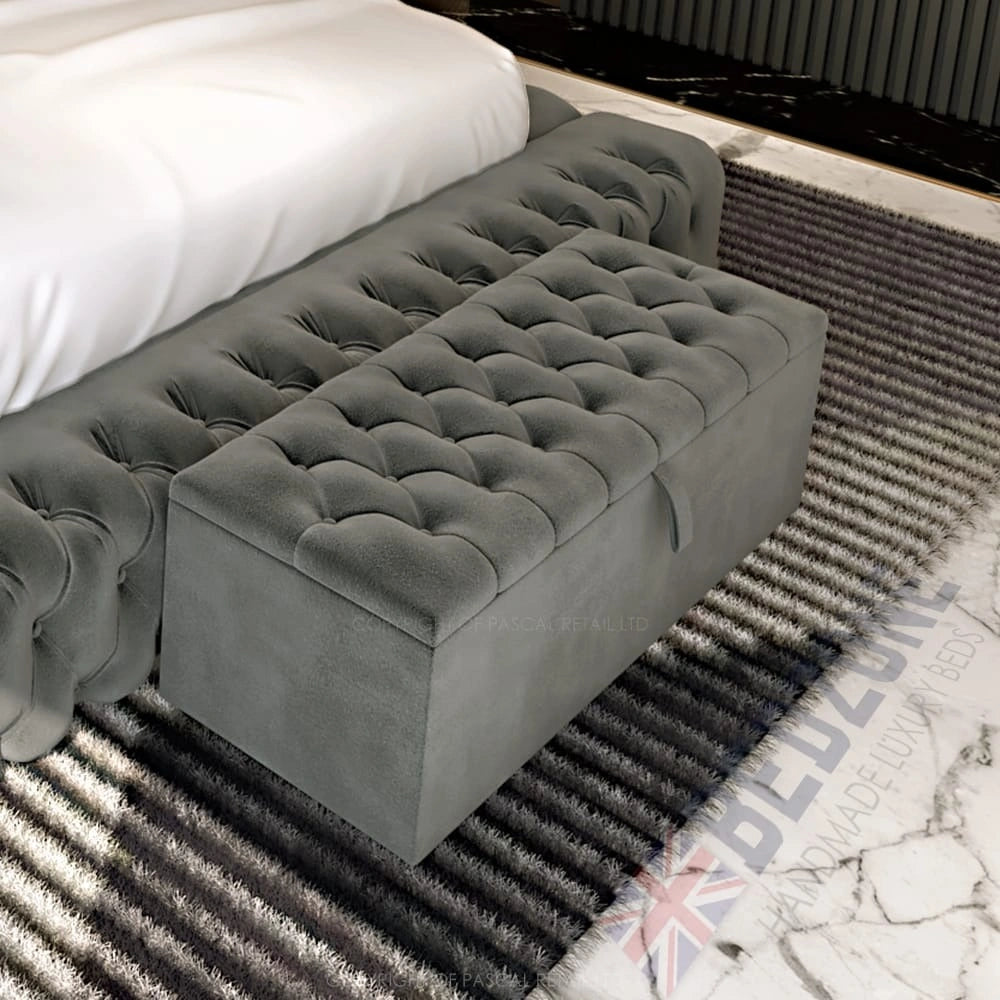Spanish Upholstery Style Ottoman Blanket Box - ABBEDS OB6