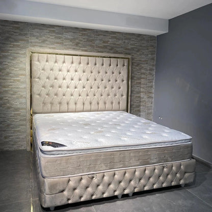 Capri Designer Bed with Optional Ottoman Storage - ABBEDS #B14