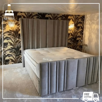 Loin Designer Bed with Optional Ottoman Storage - ABBEDS #B37