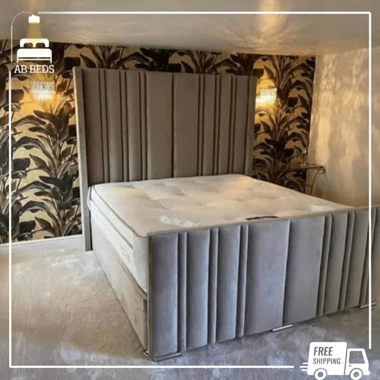 Loin Designer Bed with Optional Ottoman Storage - ABBEDS #B37