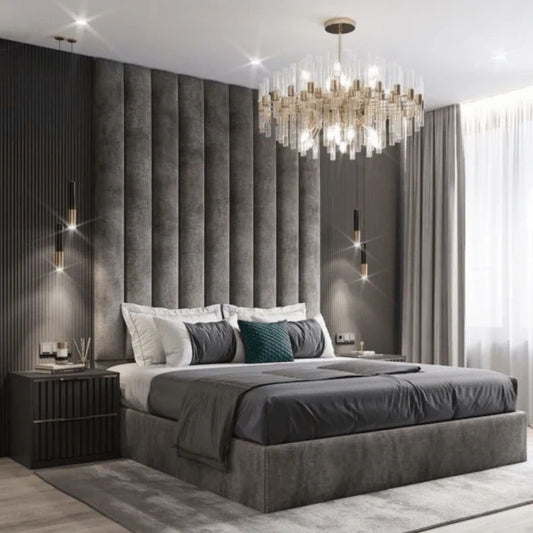 Bristol Wall Panel Bed with Optional Ottoman Storage - ABBEDS #B12