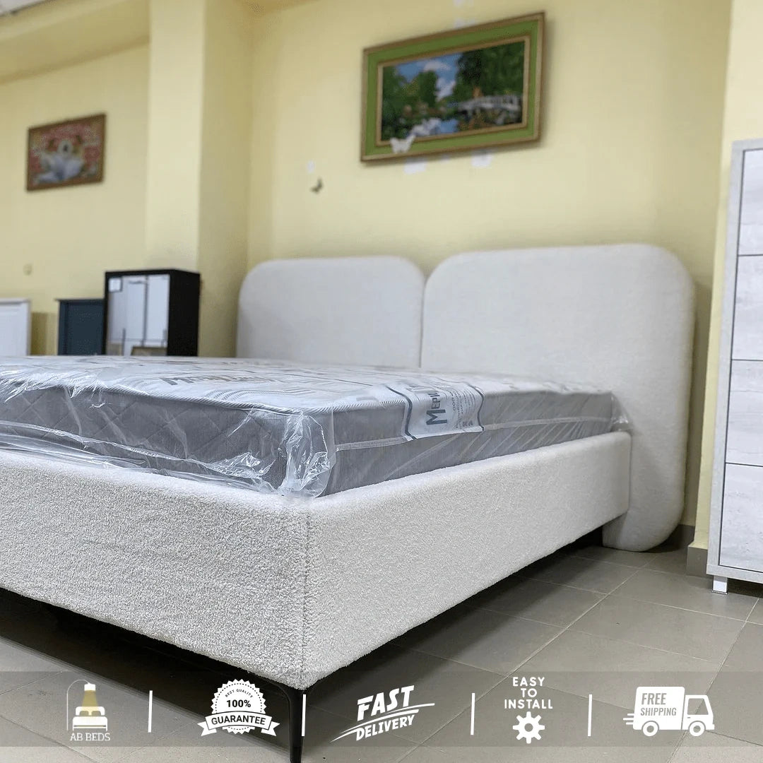 Round Edge Optional Ottoman Bed - ABBEDS #B44
