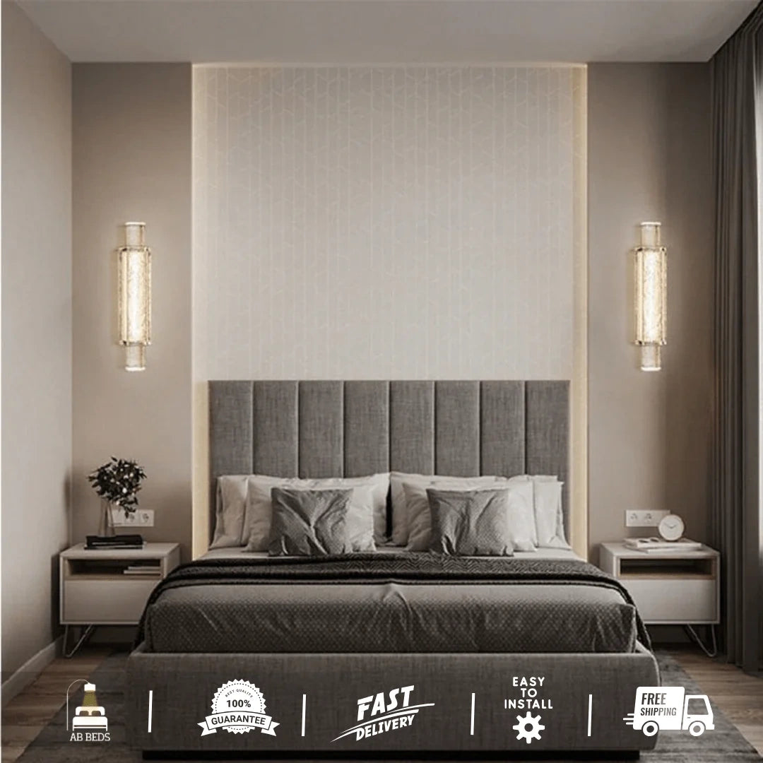 Cascade Lining Bed with Optional Ottoman Storage - ABBEDS #B75