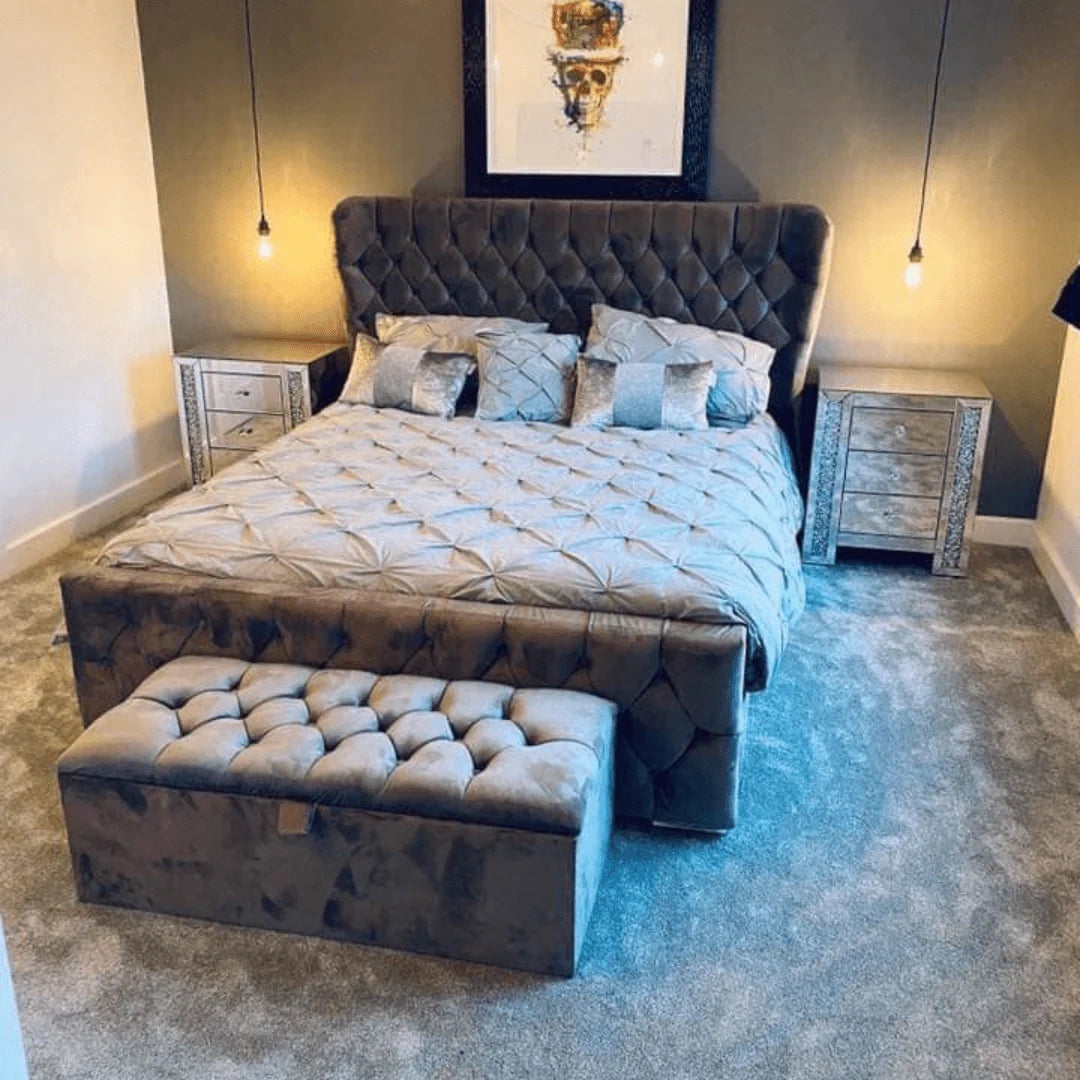 Regal Luxury Wingback Bed - ABBEDS #B27