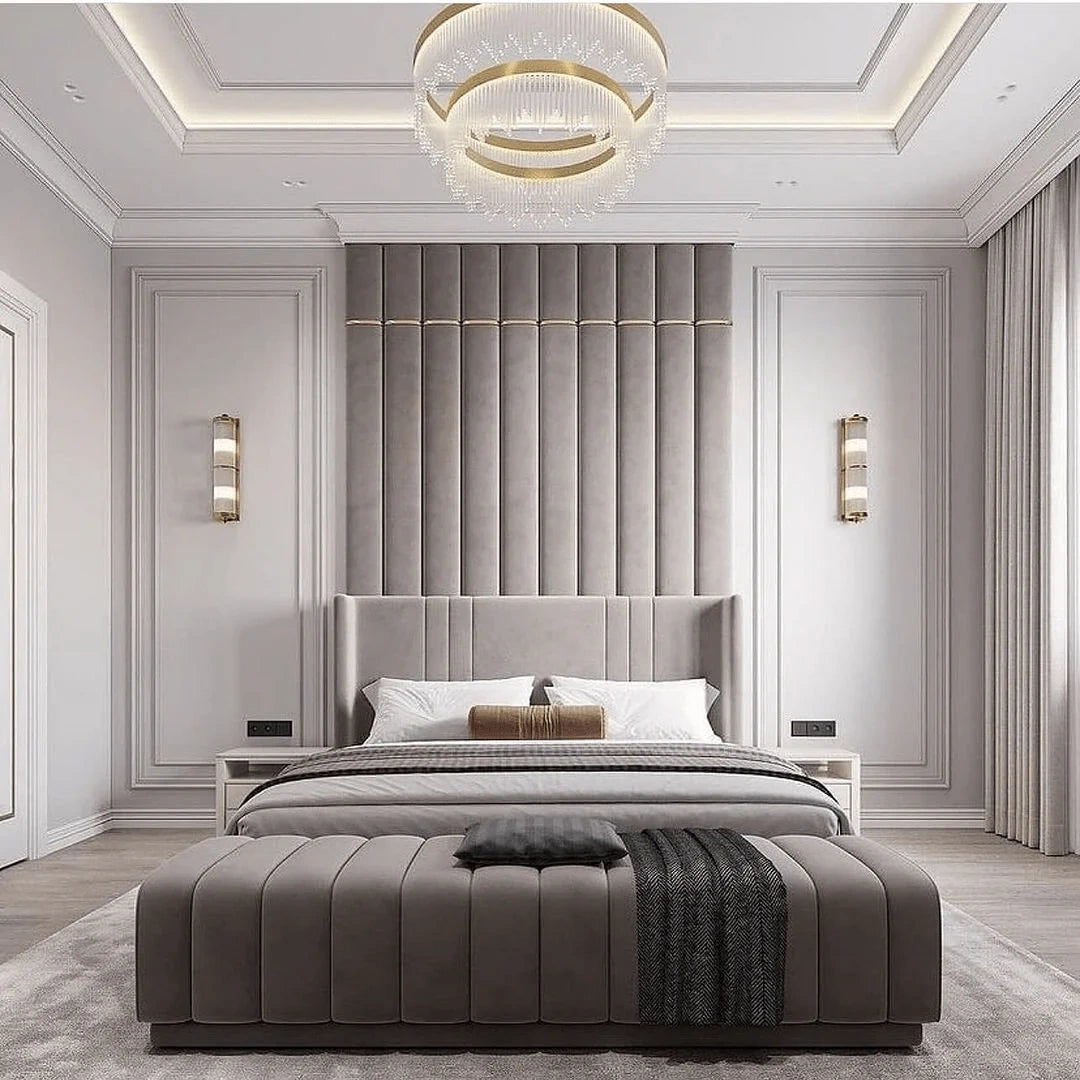 Palermo Designer Bed with Optional Ottoman Storage - ABBEDS #B13