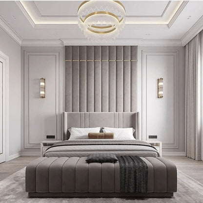 Palermo Designer Bed with Optional Ottoman Storage - ABBEDS #B13