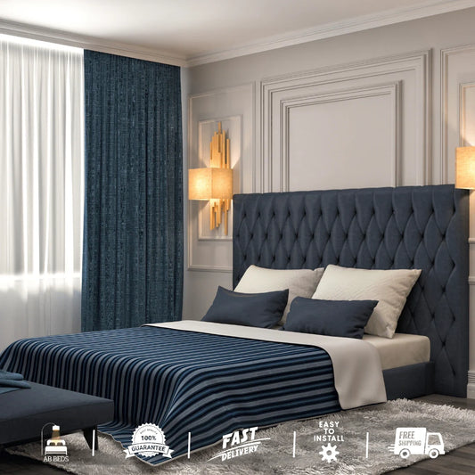 Mont Blanc Designer Bed with Long Headboard - ABBEDS #B70