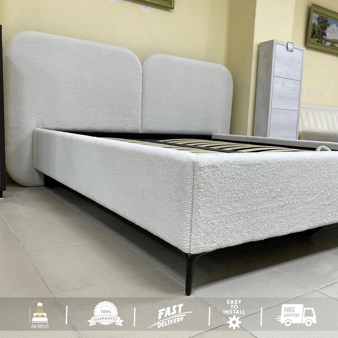 Round Edge Optional Ottoman Bed - ABBEDS #B44