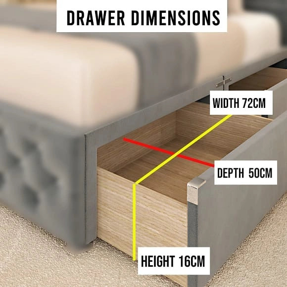 Wellington Bed with Optional Storage Box - ABBEDS #B7