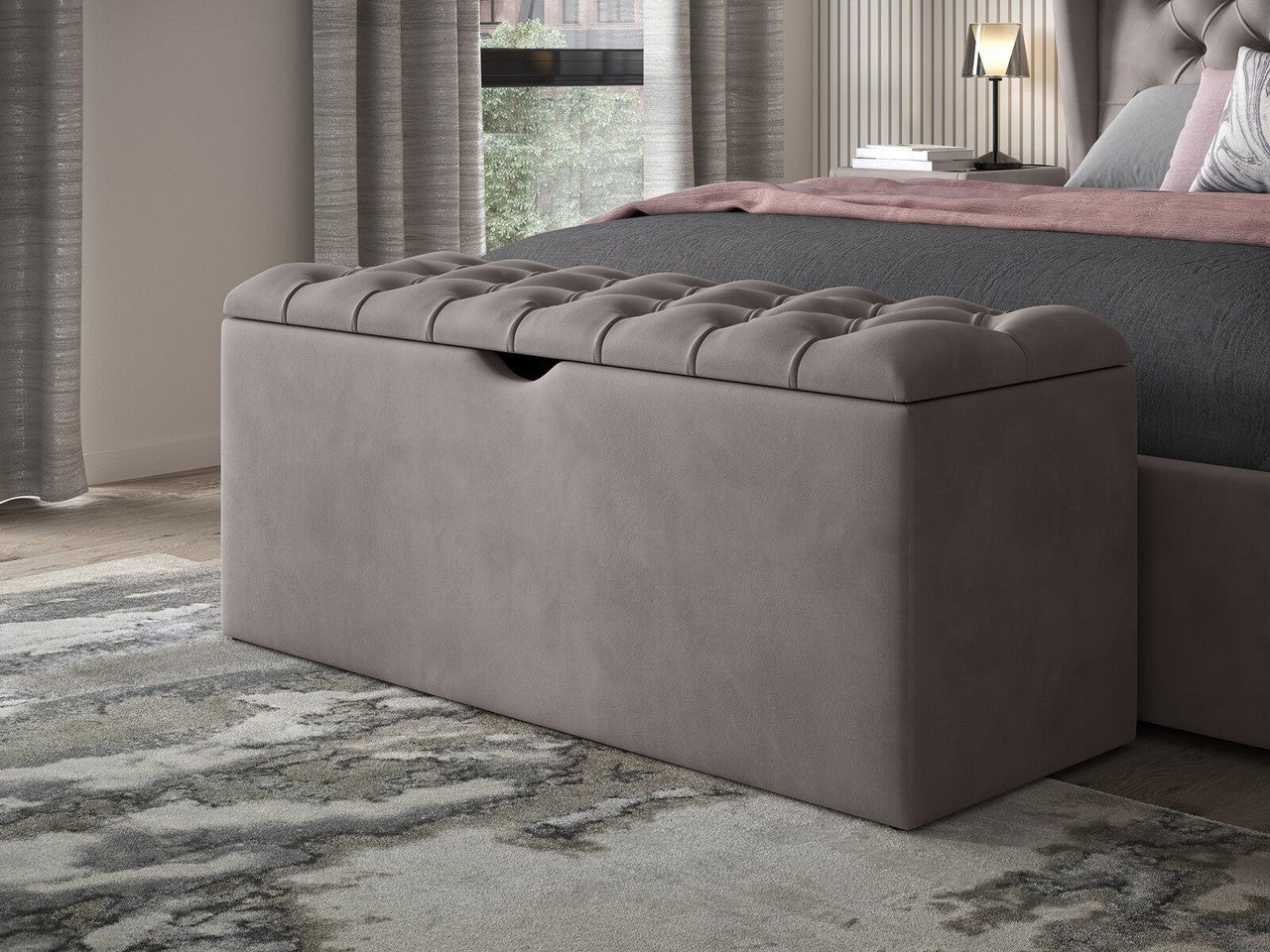 Luxe Ottoman Storage Box - ABBEDS OB1