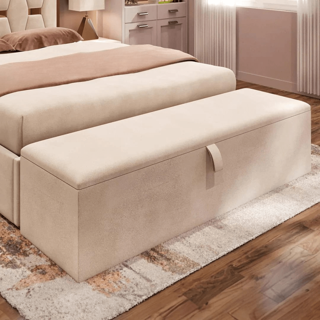 Plain Top Style Ottoman Blanket Box - ABBEDS OB7