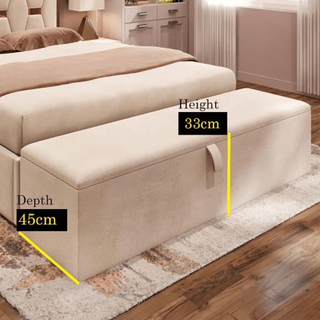 Plain Top Style Ottoman Blanket Box - ABBEDS OB7